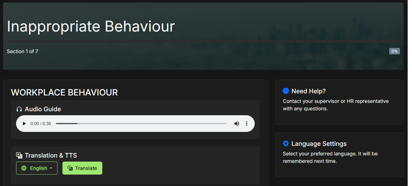 Inducty – compliance and tracking